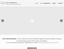 Tablet Screenshot of colorcardadministrator.com